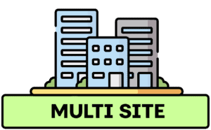 Icon symbolising multi-site network