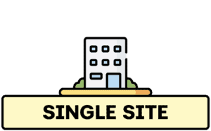 Single site icon in a simplified style